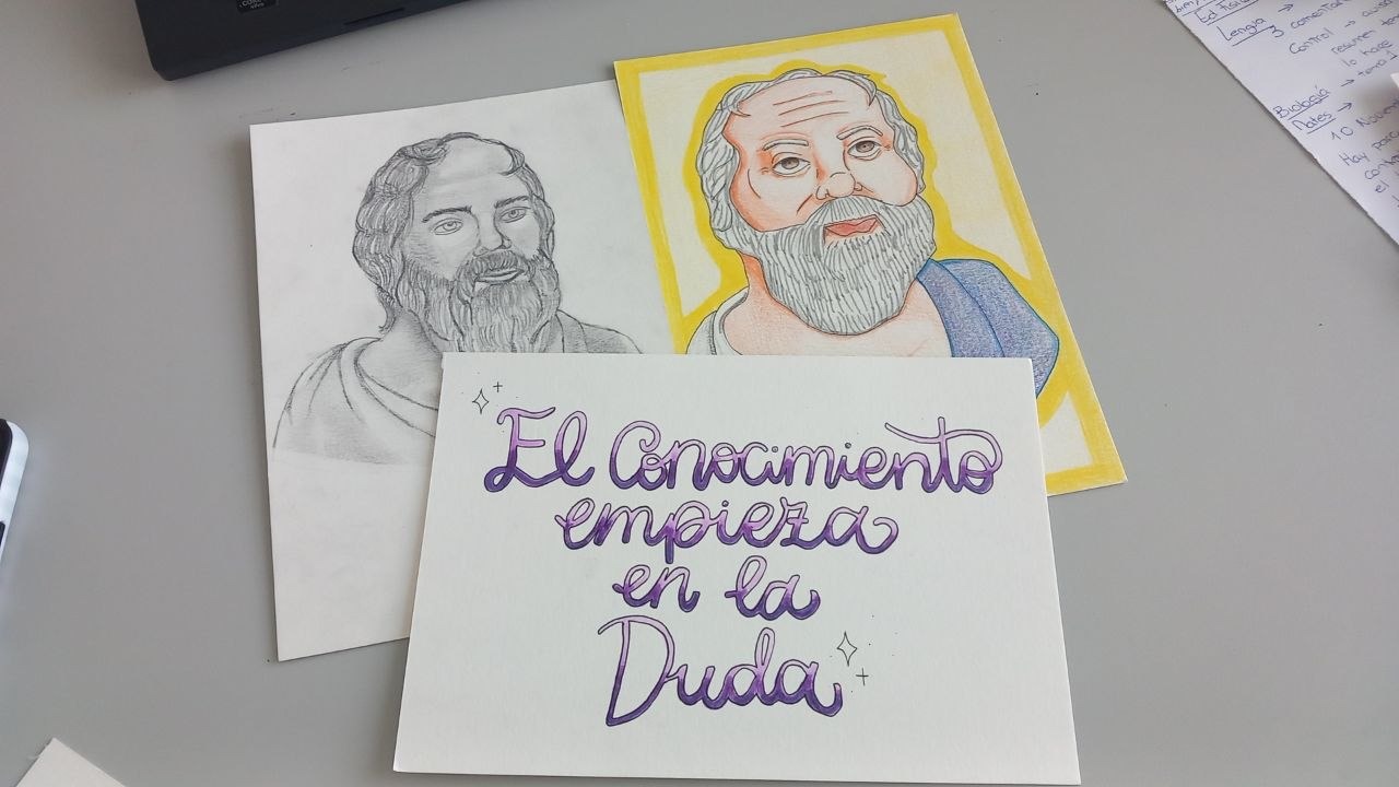 J&oacute;venes pintando en un taller creativo de filosof&iacute;a